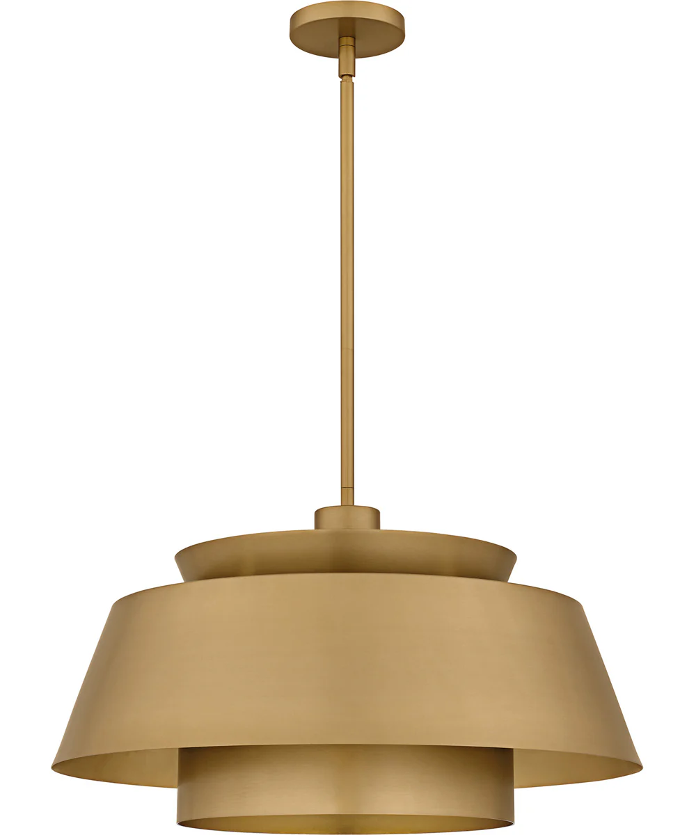 Lumi Large 3-light Pendant Brushed Weathered Brass - Image 2