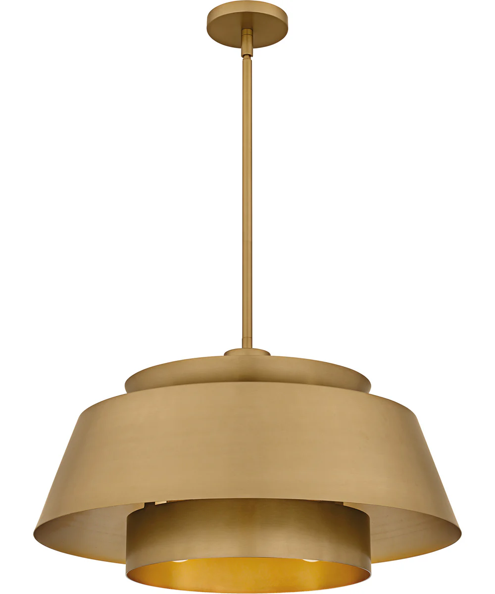 Lumi Large 3-light Pendant Brushed Weathered Brass - Image 4