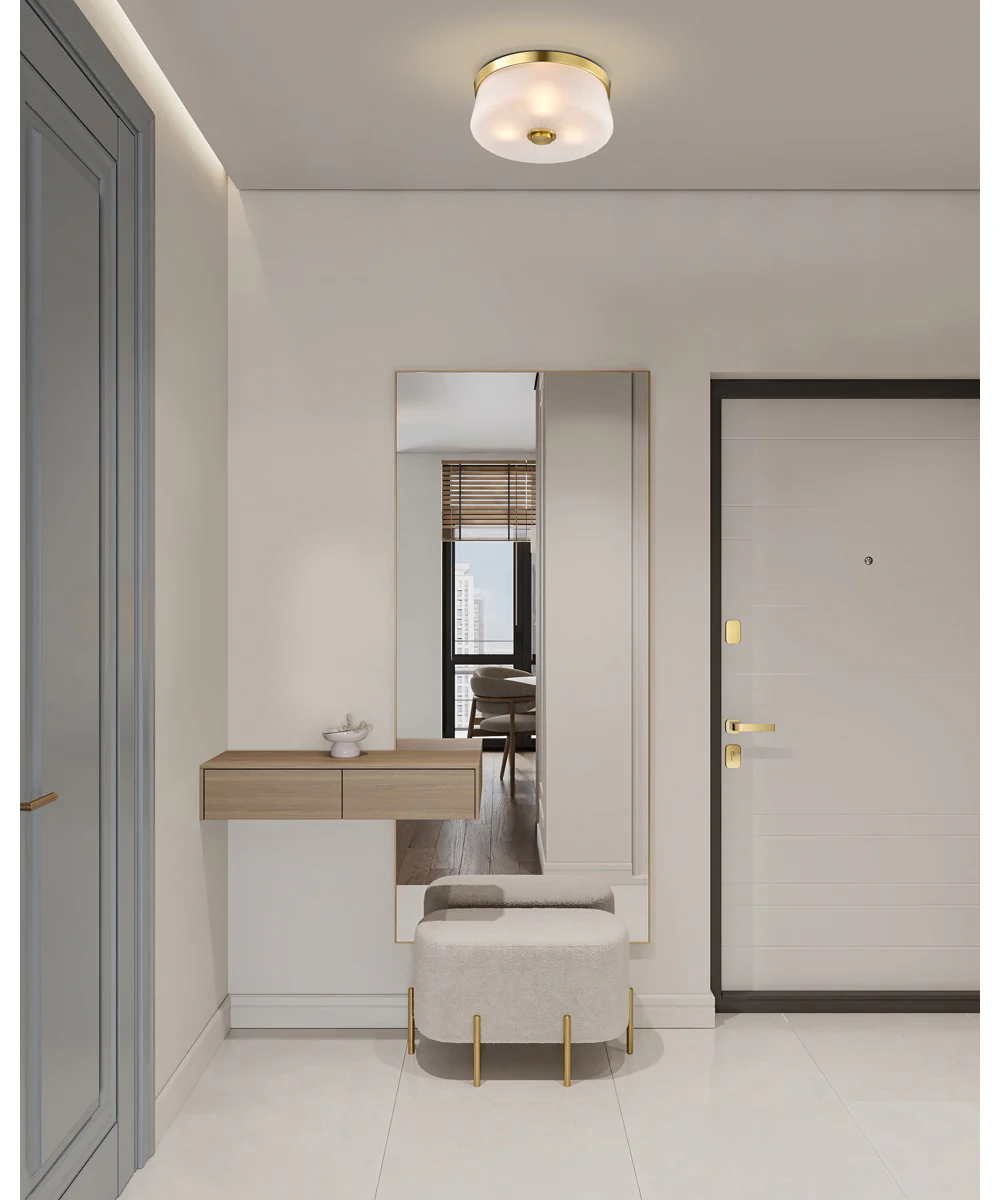 Lune 3-Light Close-to-Ceiling Vintage Brass - Image 2
