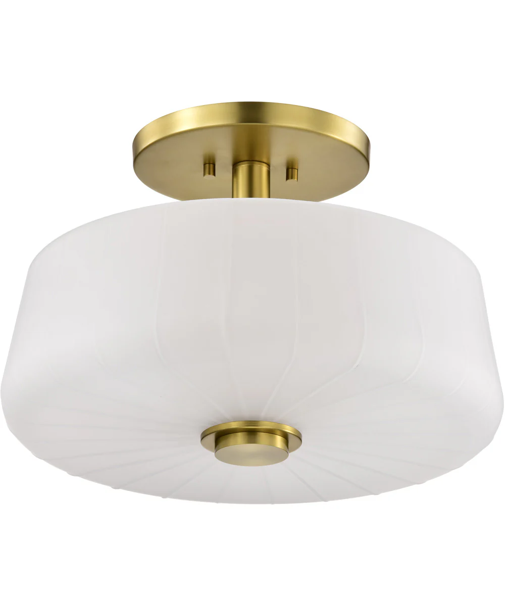 Lune 3-Light Close-to-Ceiling Vintage Brass