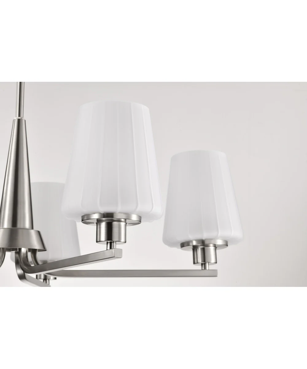 Lune 5-Light Chandelier Brushed Nickel - Image 10