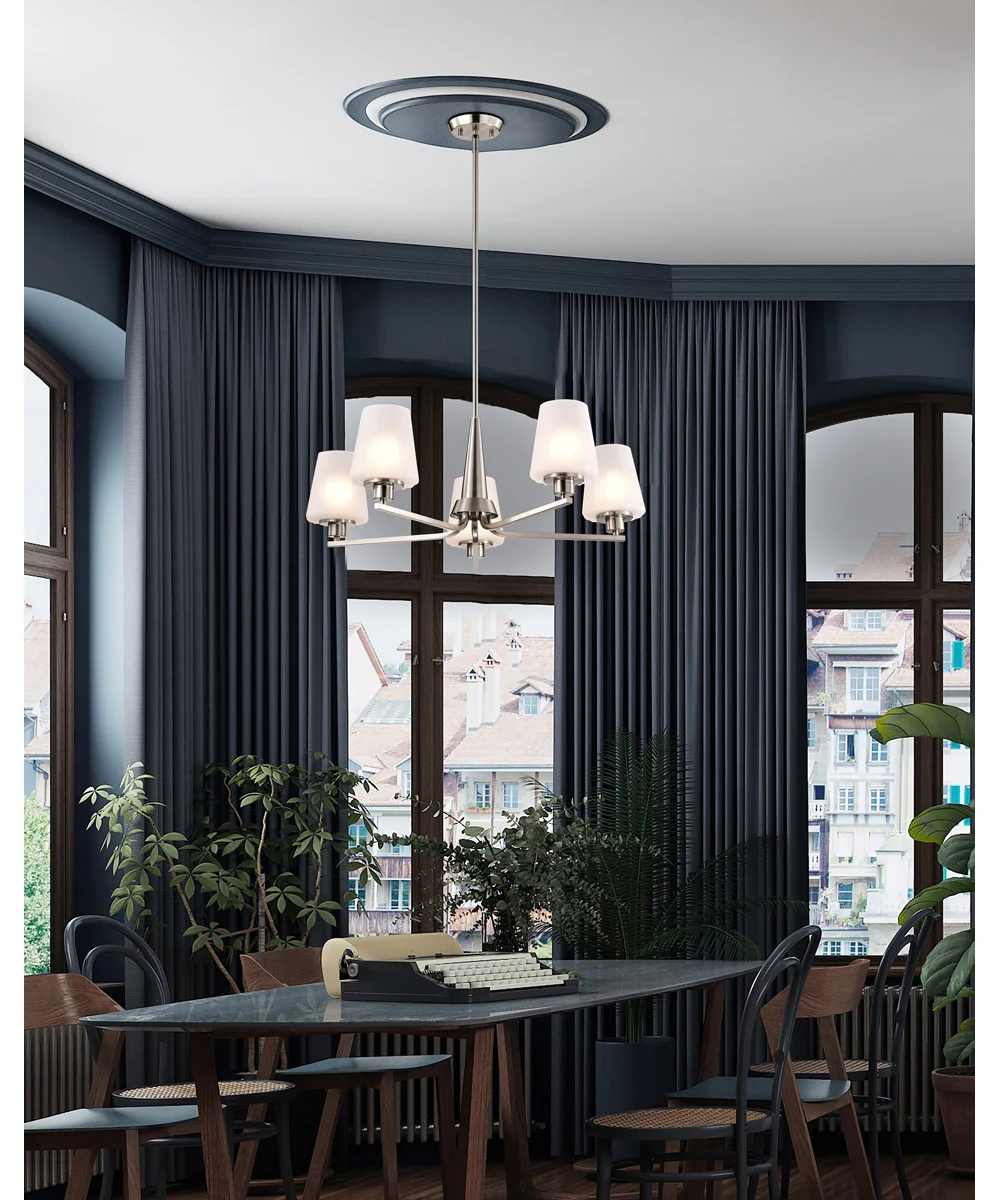 Lune 5-Light Chandelier Brushed Nickel - Image 2