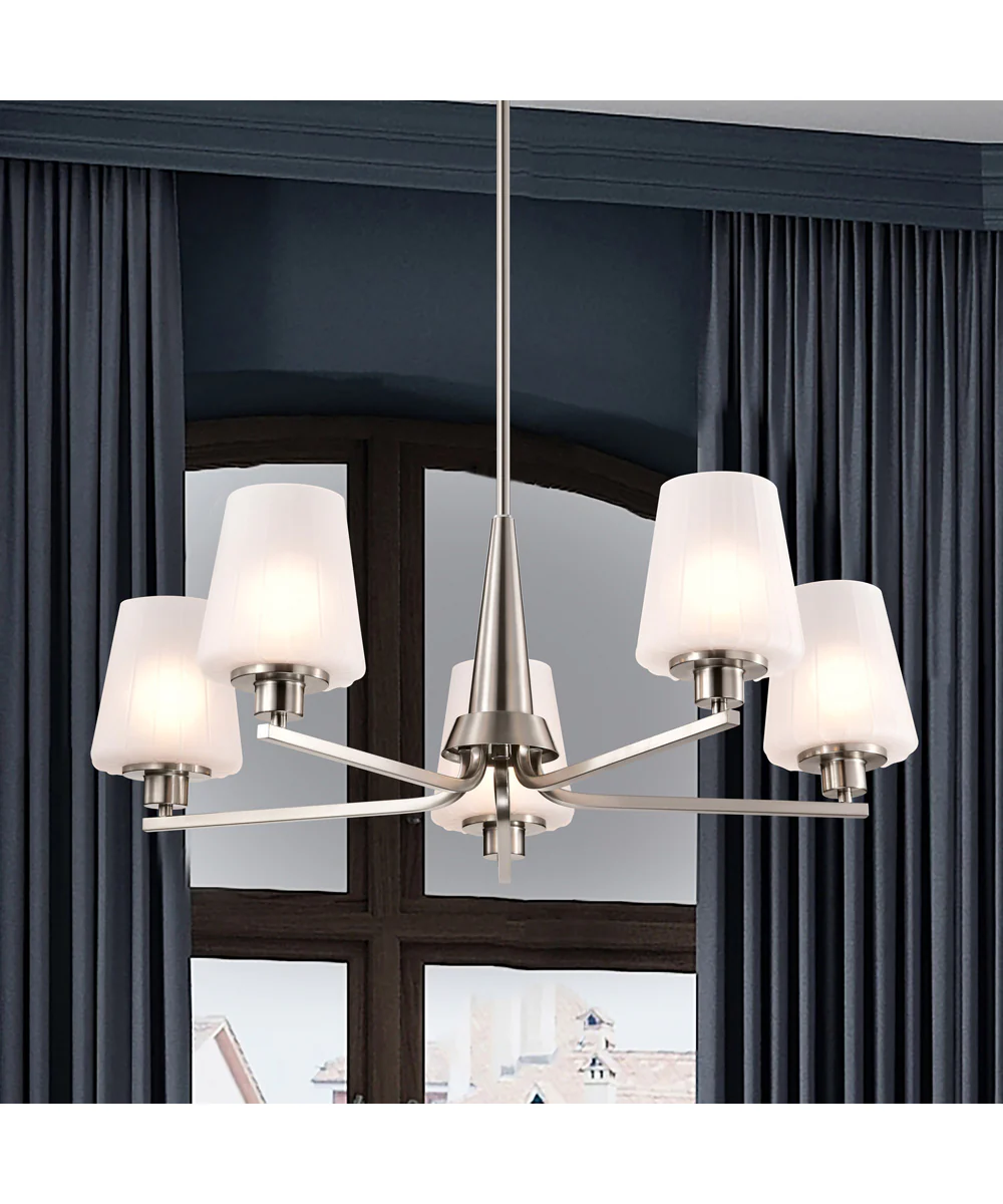 Lune 5-Light Chandelier Brushed Nickel - Image 3