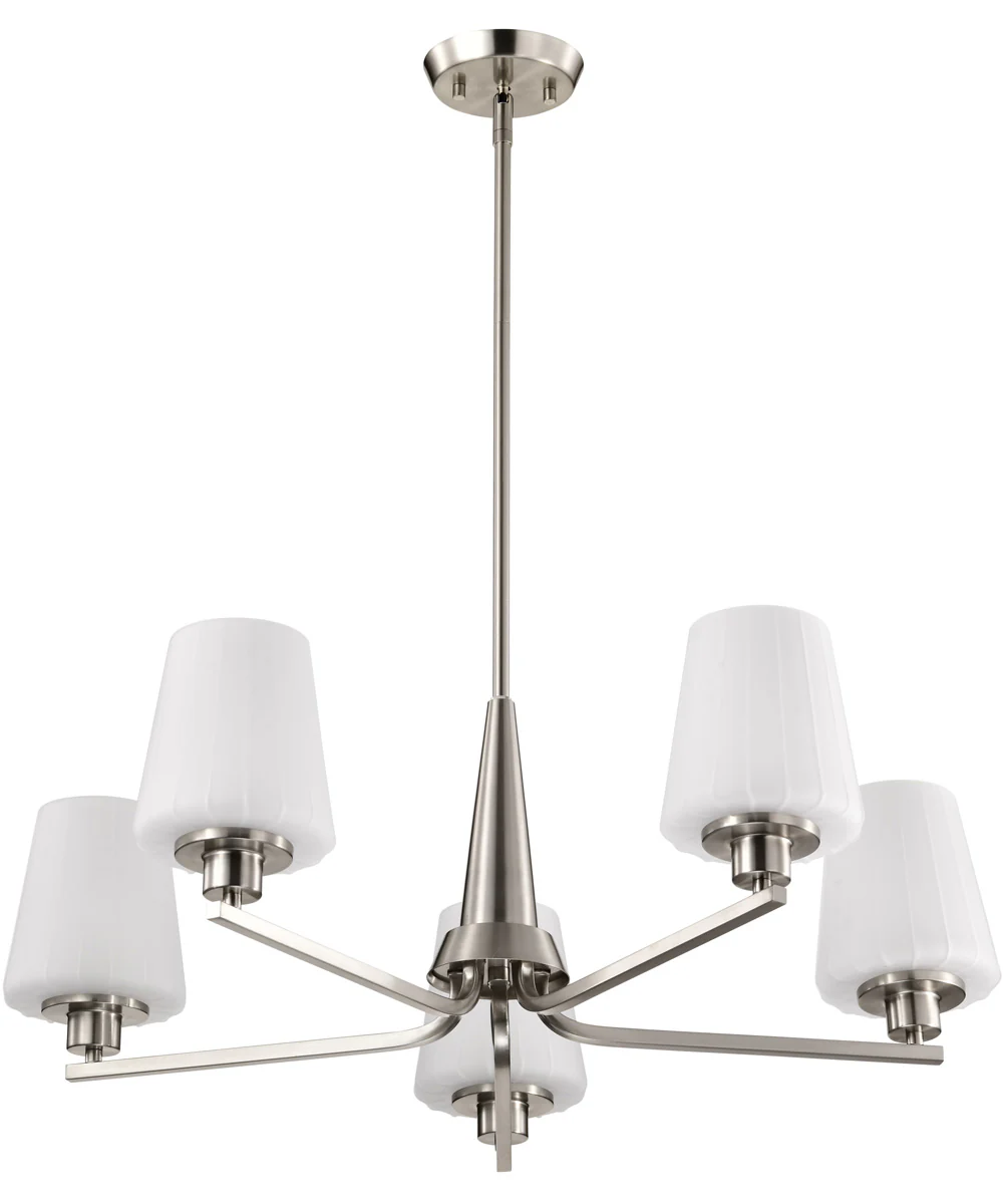 Lune 5-Light Chandelier Brushed Nickel - Image 7