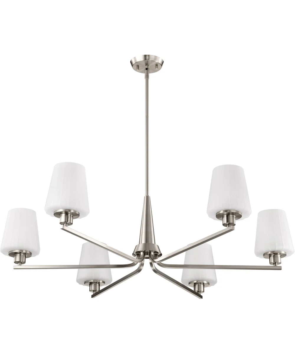 Lune 6-Light Chandelier Brushed Nickel - Image 7