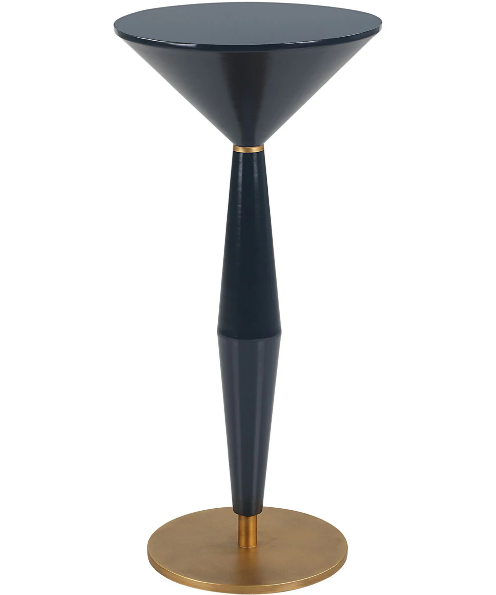 Luster Navy Blue Accent Table