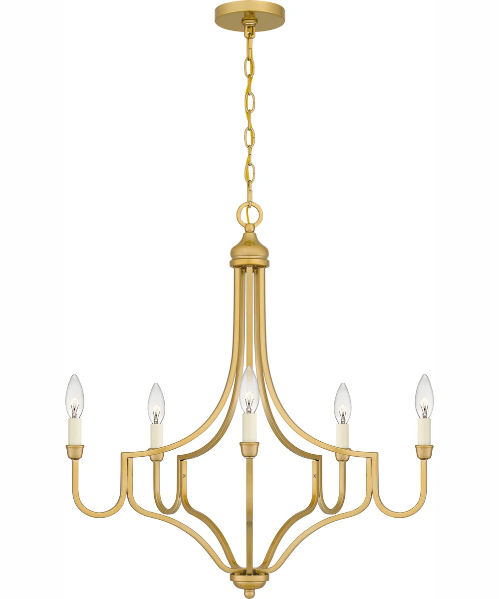 Mabel 5-light Chandelier Light Gold - Image 6