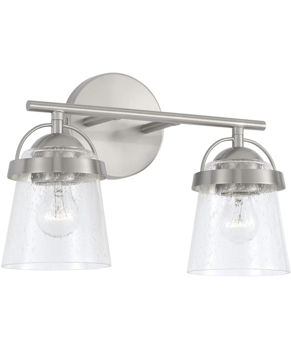 Madison 2-Light Vanity Brushed Nickel