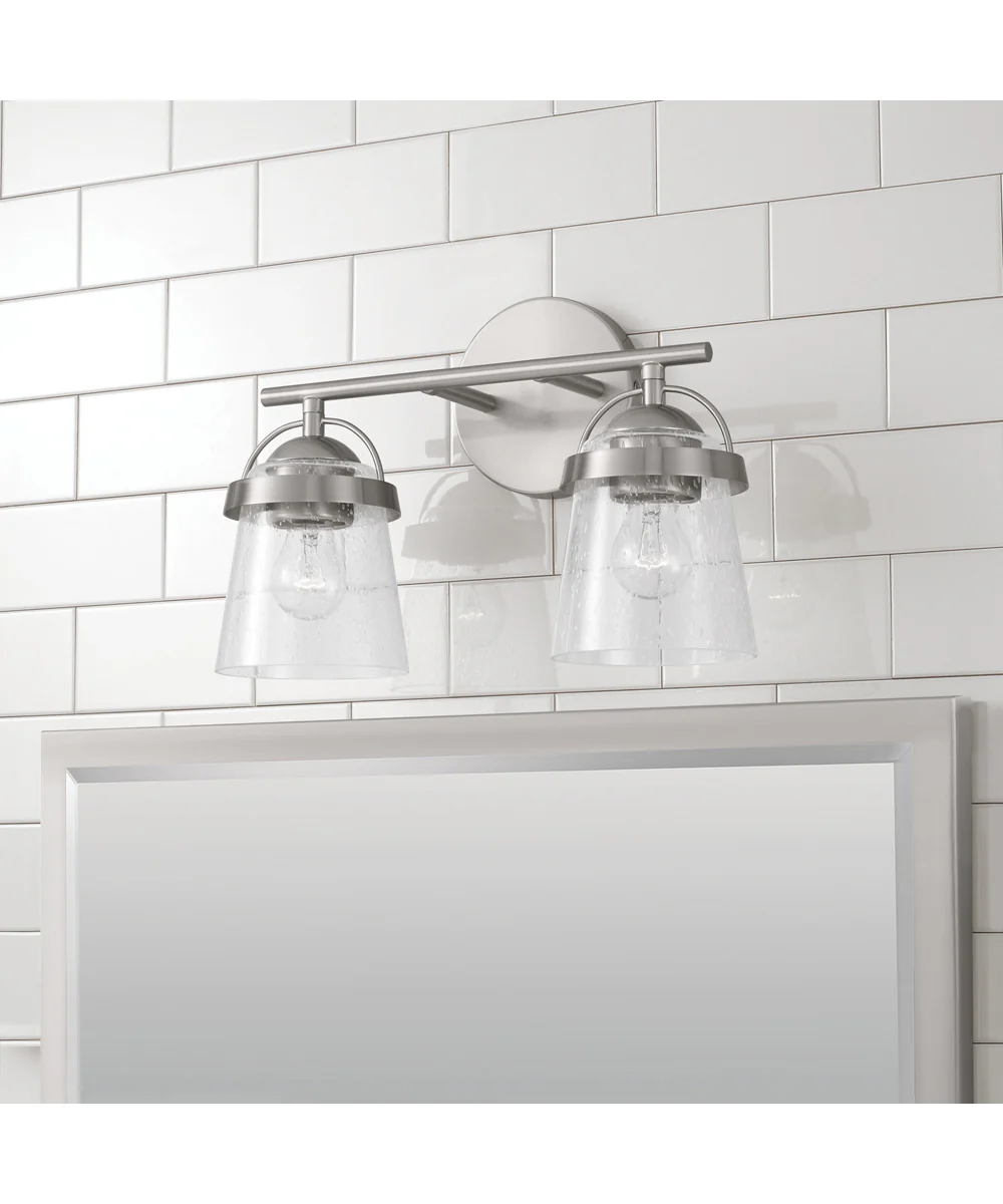 Madison 2-Light Vanity Brushed Nickel - Image 2