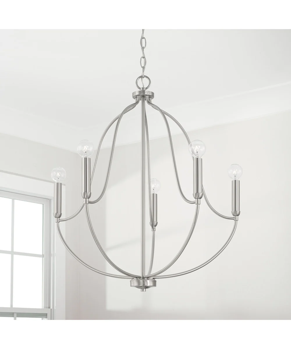 Madison 5-Light Chandelier Brushed Nickel - Image 2