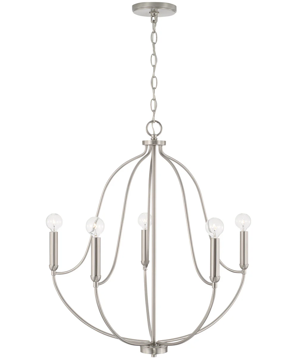 Madison 5-Light Chandelier Brushed Nickel - Image 4