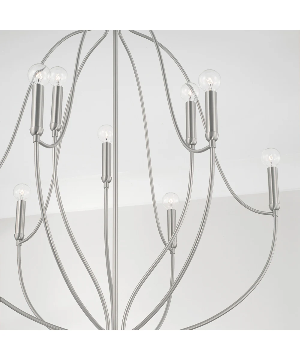 Madison 9-Light Chandelier Brushed Nickel - Image 3