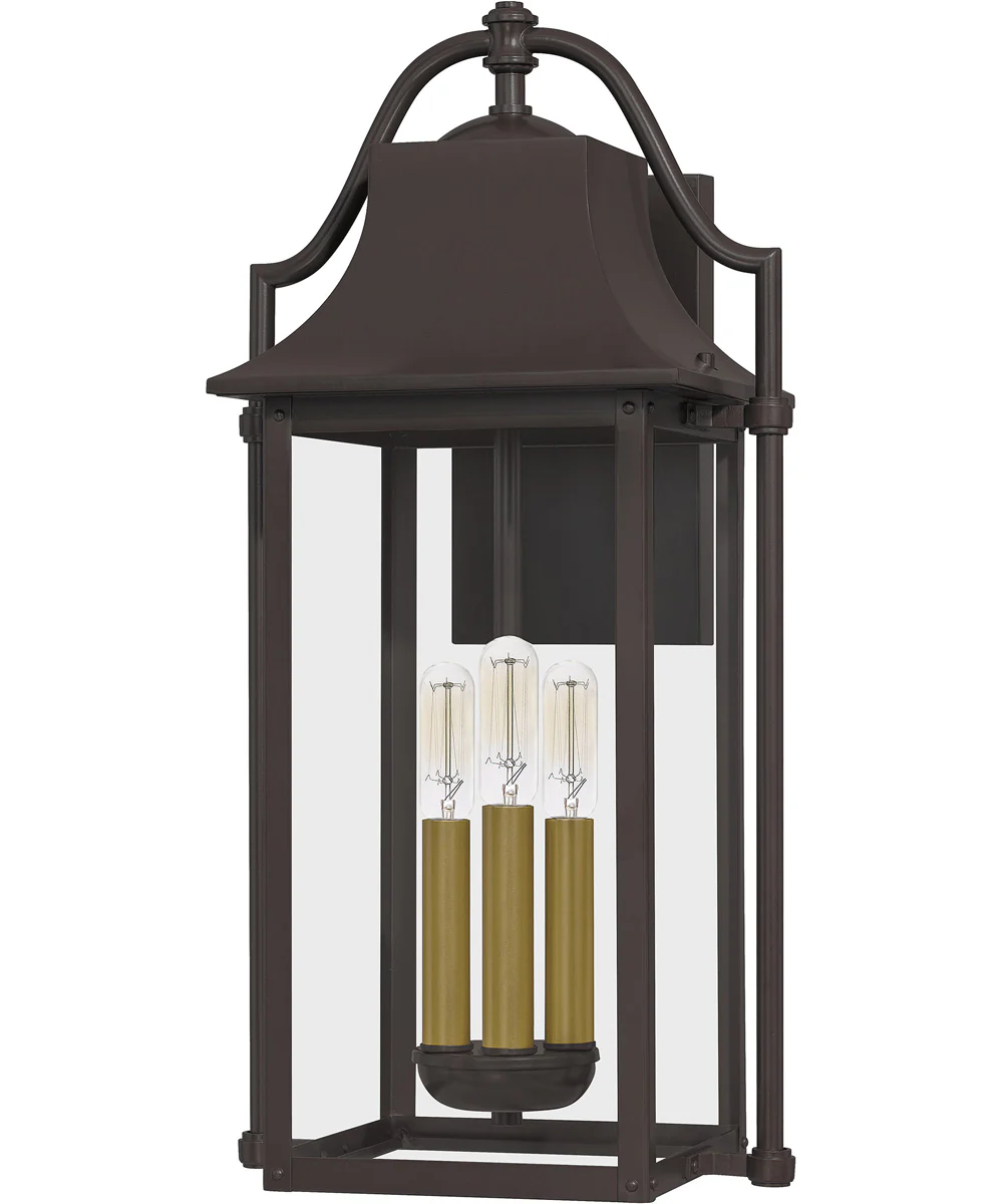 Manning Large 3-light Outdoor Wall Light  Coastal Armour Aluminum Western Bronze - Image 3