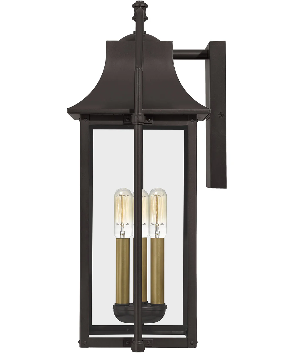 Manning Large 3-light Outdoor Wall Light  Coastal Armour Aluminum Western Bronze - Image 4