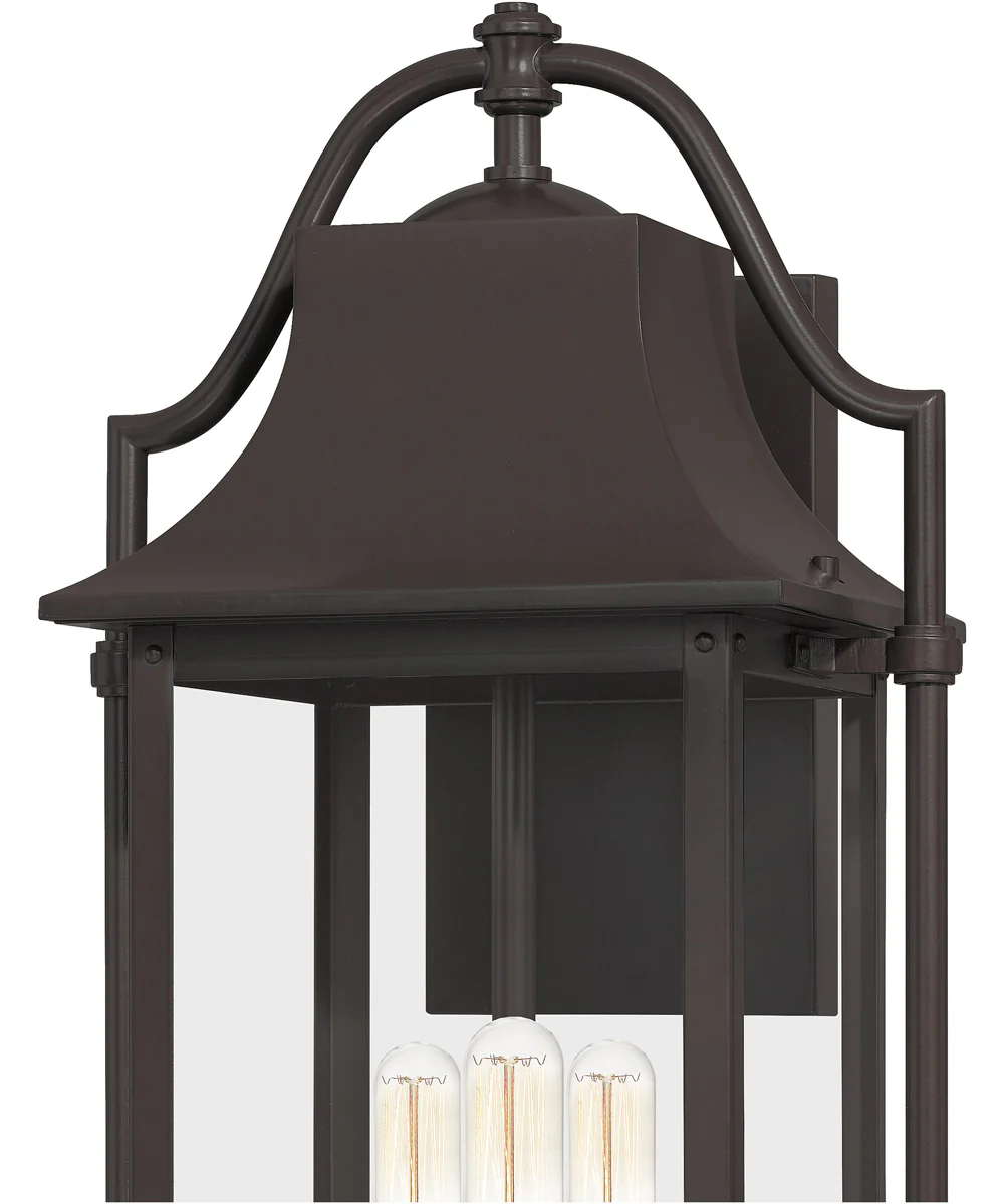 Manning Large 3-light Outdoor Wall Light  Coastal Armour Aluminum Western Bronze - Image 6