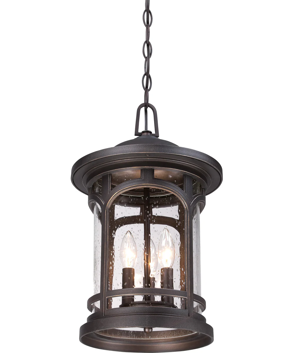 Marblehead Large 3-light Outdoor Pendant Light Coastal Armour Palladian Bronze - Image 4