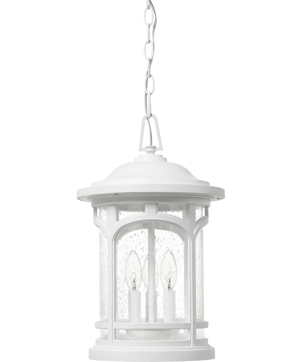 Marblehead Large 3-light Outdoor Pendant Light Coastal Armour White Lustre - Image 3