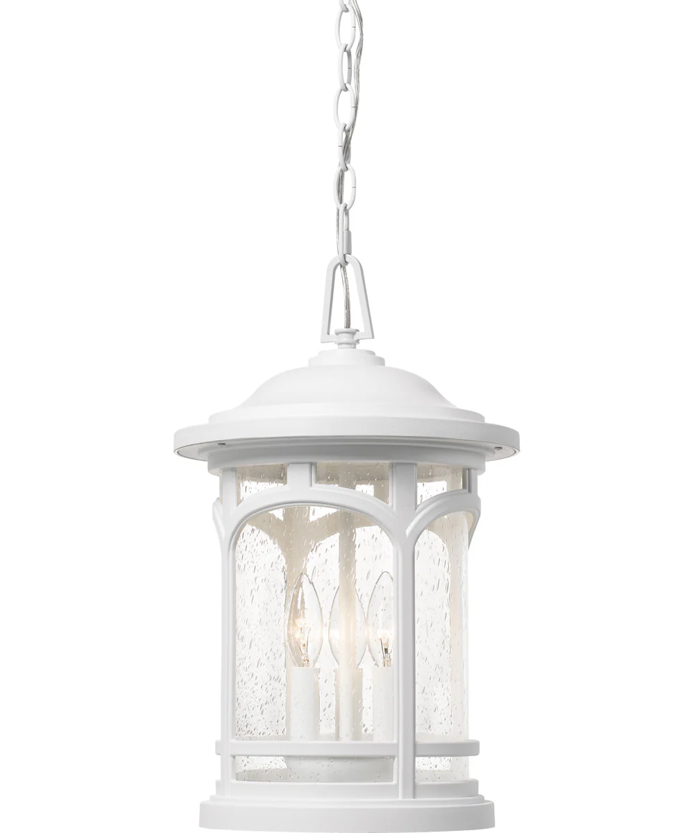 Marblehead Large 3-light Outdoor Pendant Light Coastal Armour White Lustre - Image 4