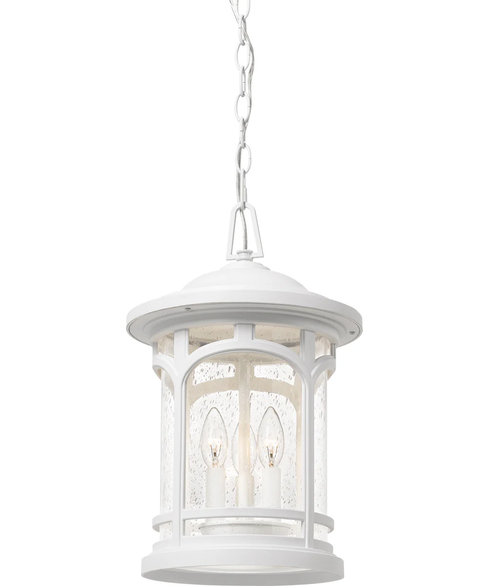 Marblehead Large 3-light Outdoor Pendant Light Coastal Armour White Lustre - Image 5