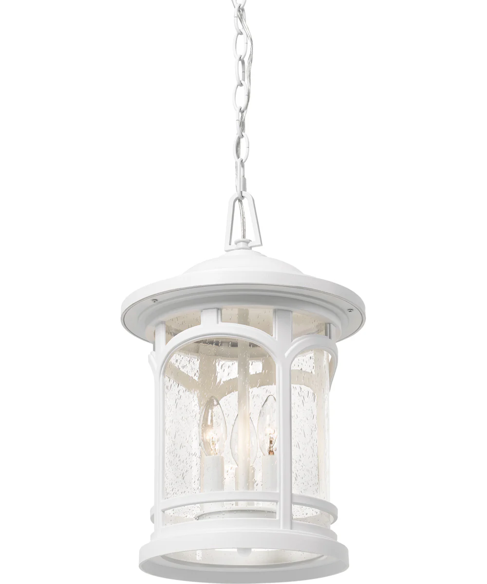 Marblehead Large 3-light Outdoor Pendant Light Coastal Armour White Lustre - Image 6