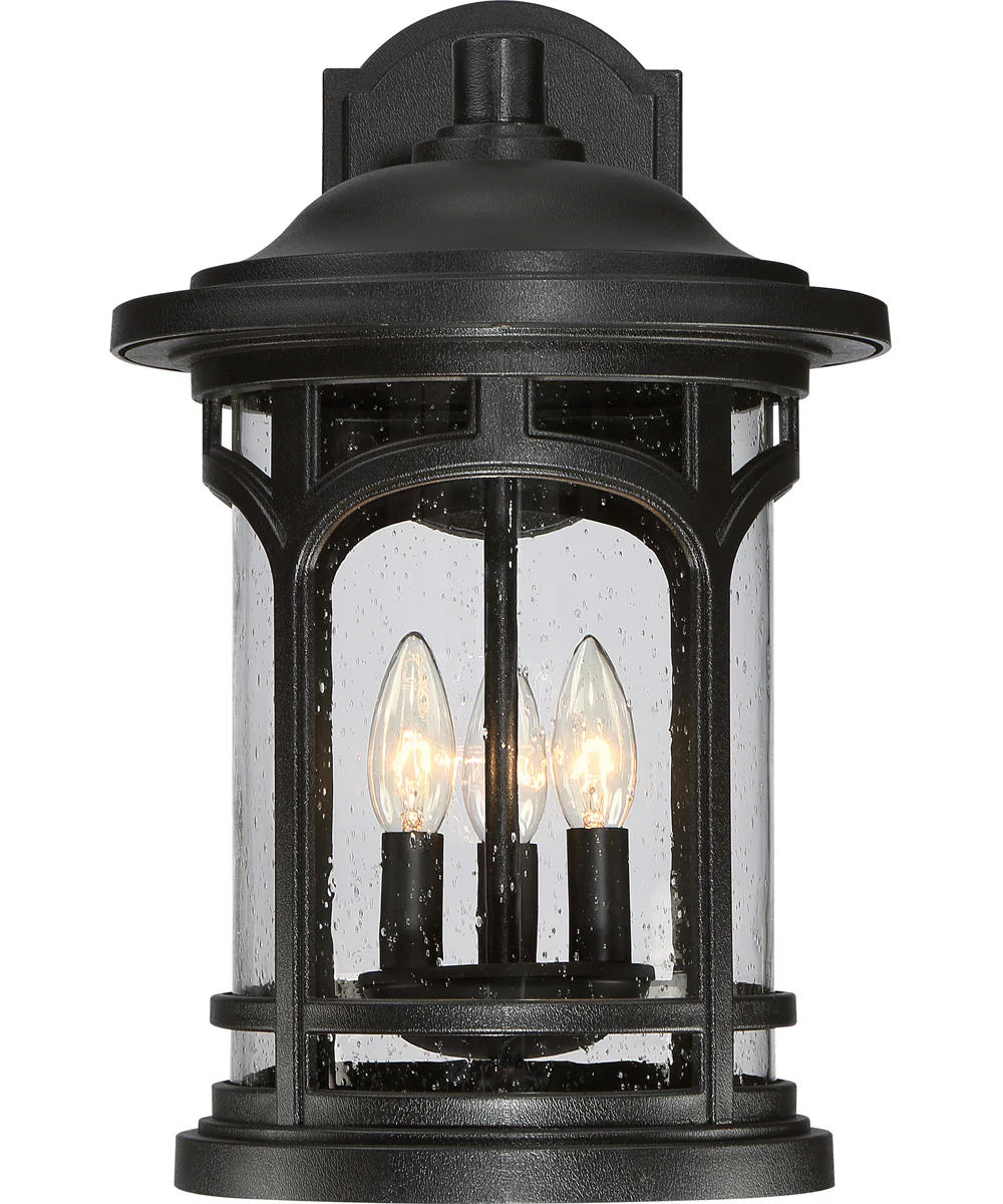 Marblehead Large 3-light Outdoor Wall Light Coastal Armour Mystic Black - Image 4