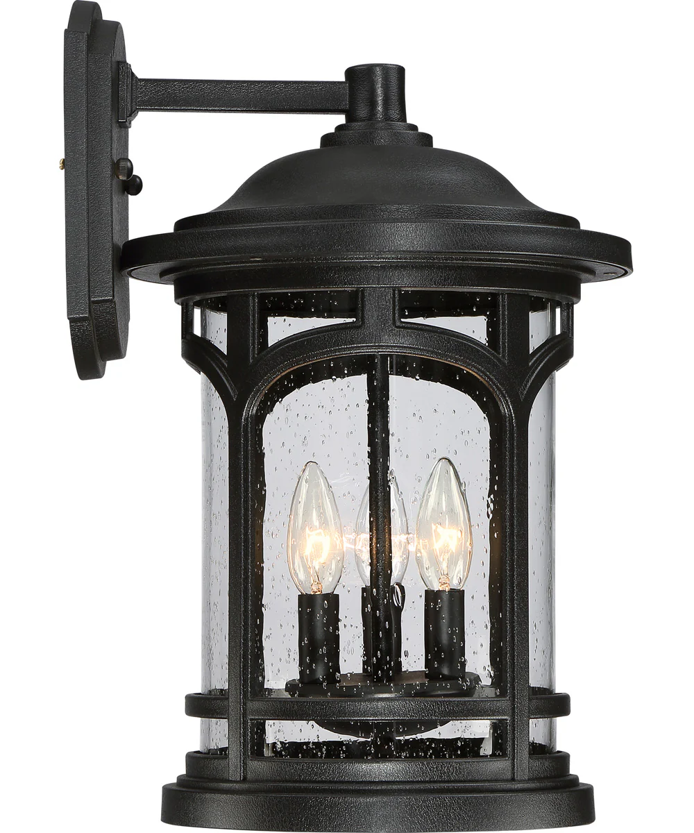 Marblehead Large 3-light Outdoor Wall Light Coastal Armour Mystic Black - Image 5