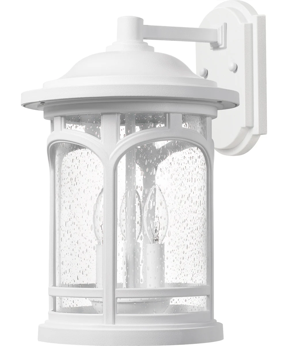 Marblehead Medium 3-light Outdoor Wall Light Coastal Armour White Lustre - Image 3