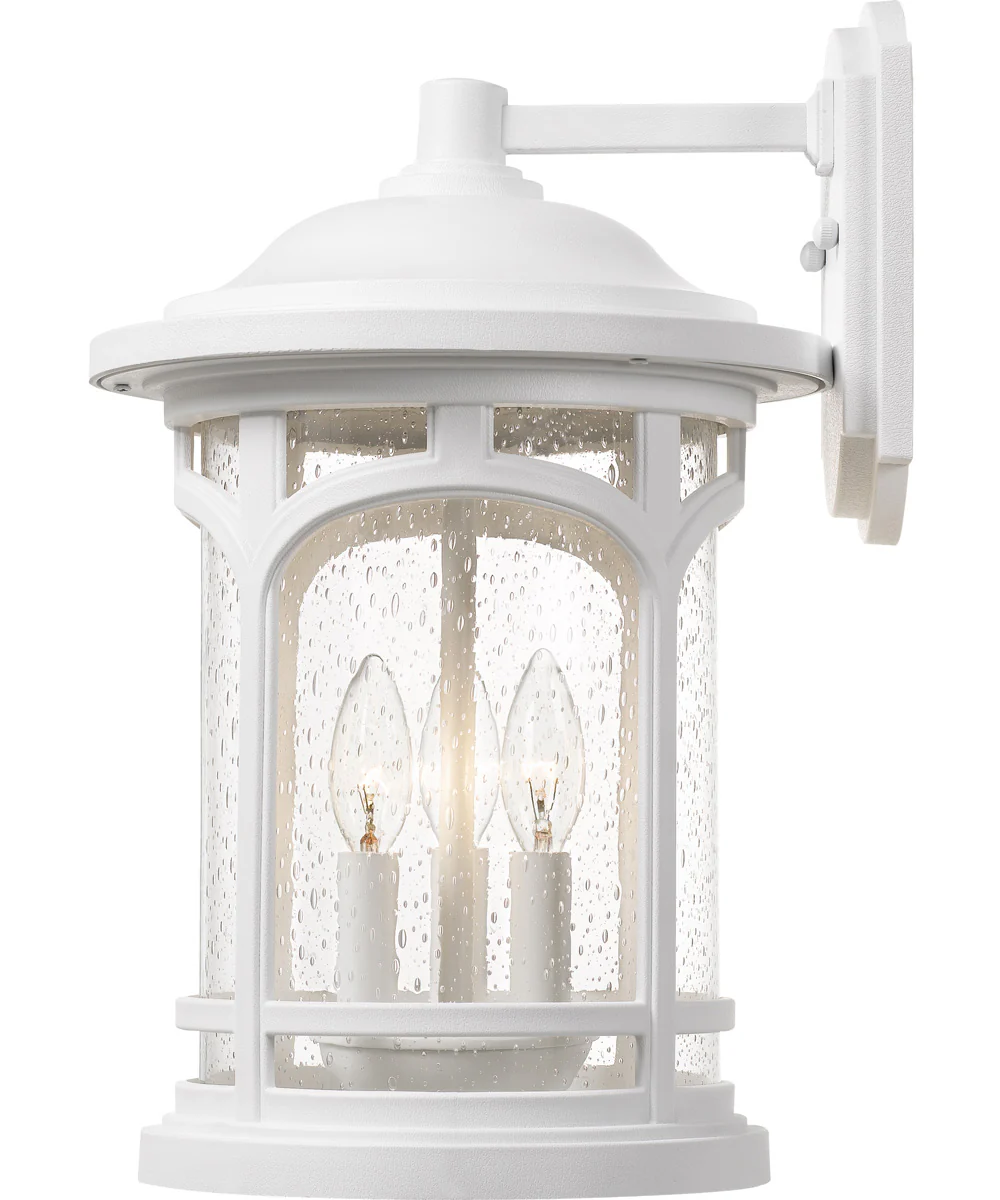 Marblehead Medium 3-light Outdoor Wall Light Coastal Armour White Lustre - Image 5