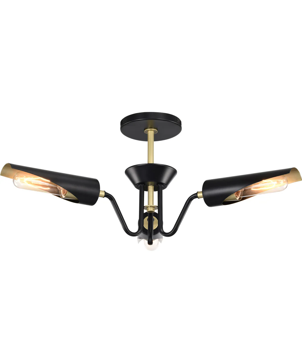 Marc 3-Light Chandelier Matte Black - Image 2