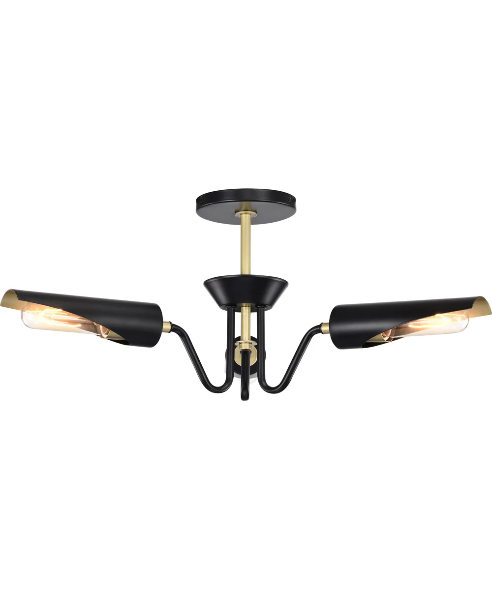 Marc 3-Light Chandelier Matte Black - Image 4