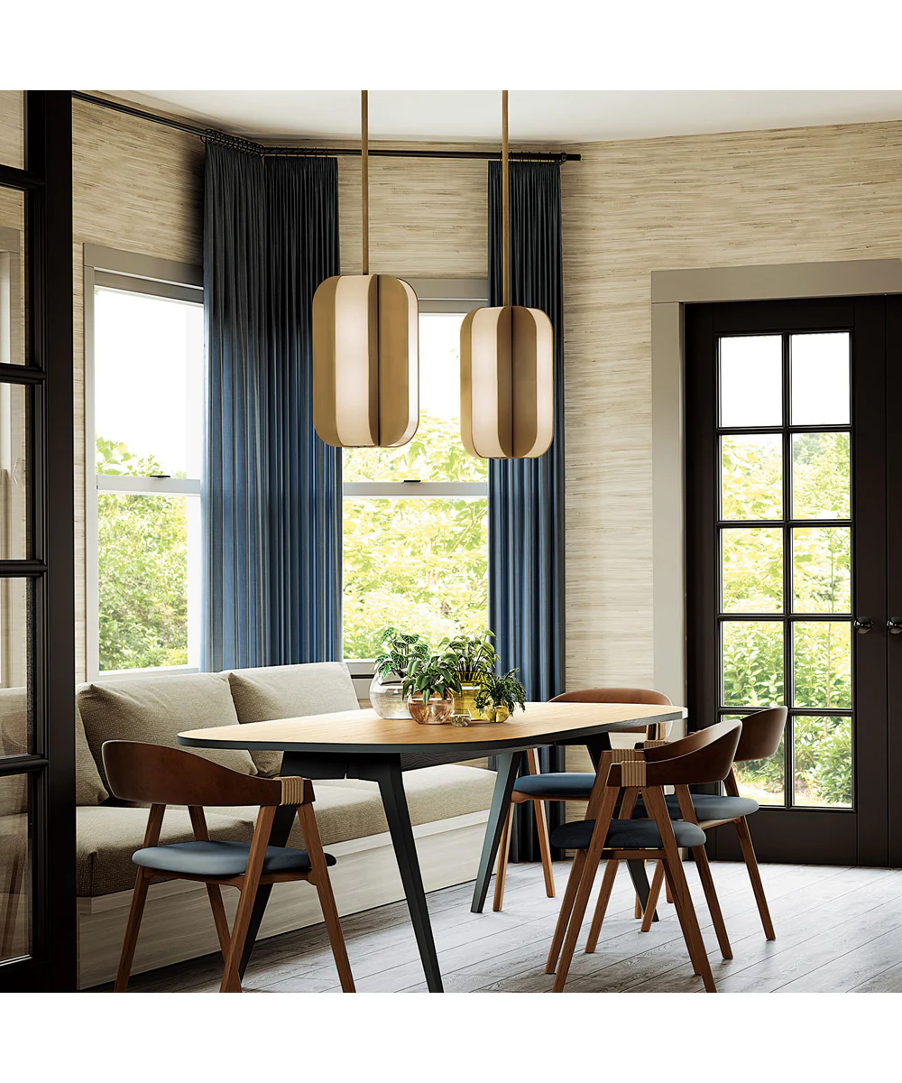 Marcell 4-Light Pendant Aged Brass - Image 2