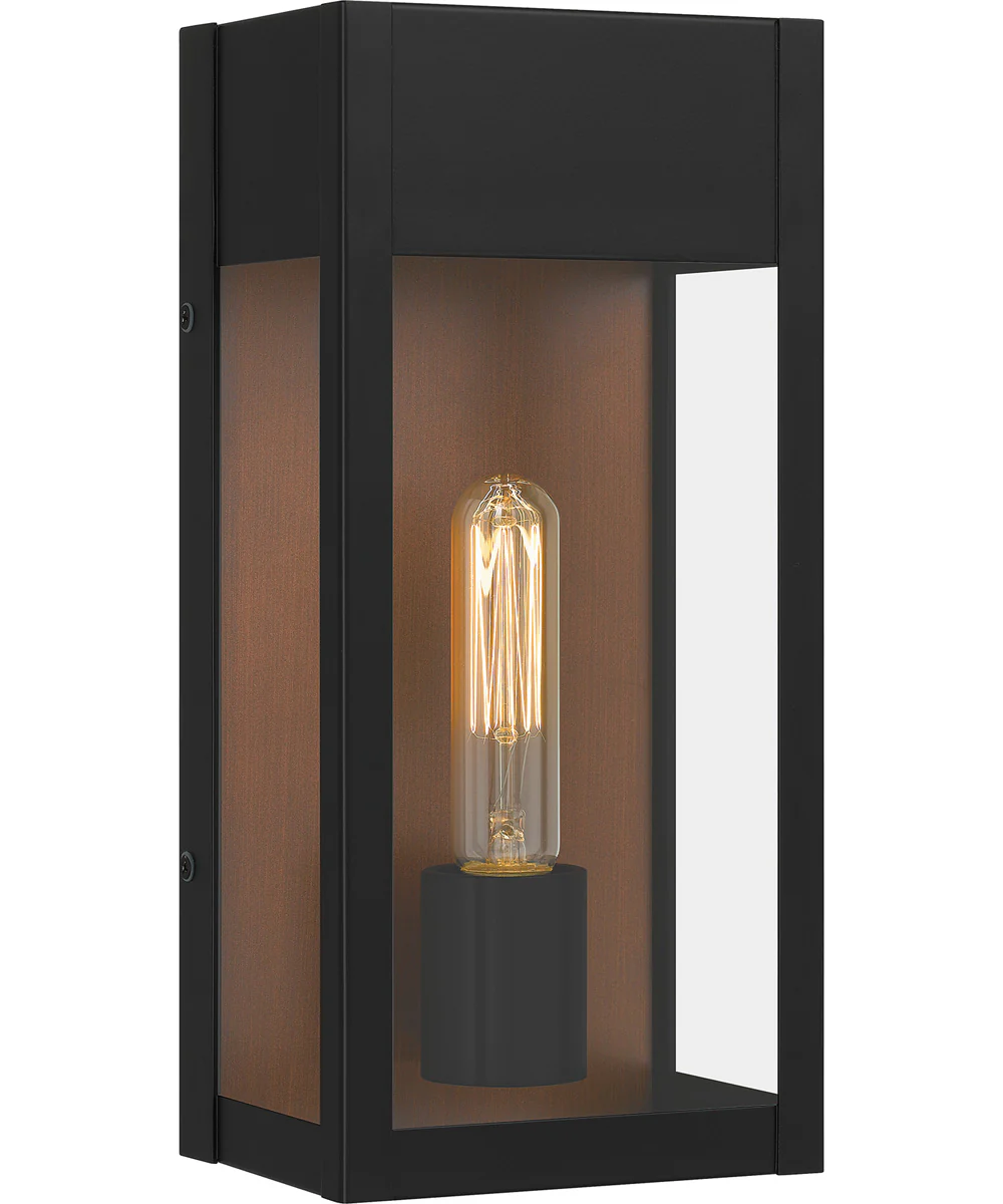 Maren Medium 1-light Outdoor Wall Light Coastal Armour Aluminum Matte Black