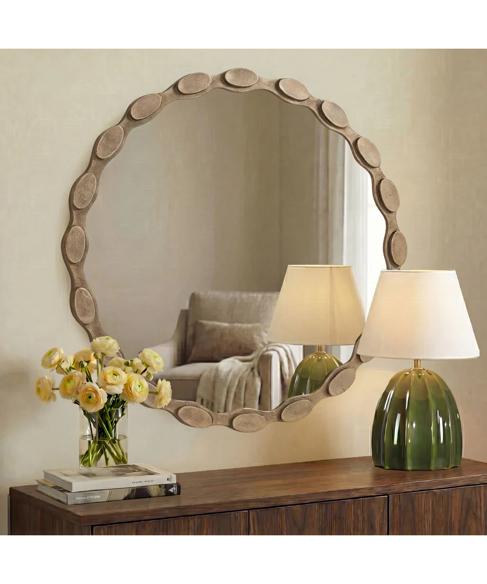 Marietta Round Brass Mirror - Image 2