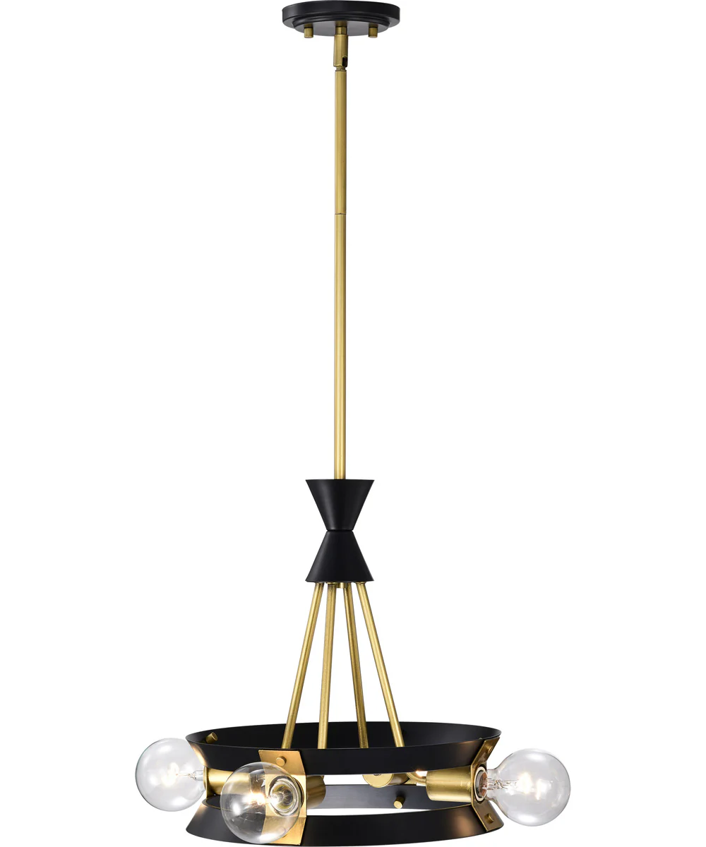 Marsden 4-Light Chandelier Matte Black - Image 6
