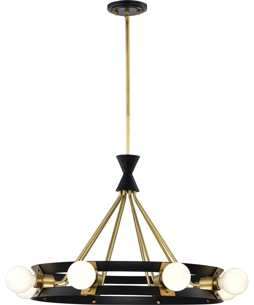 Marsden 8-Light Chandelier Matte Black - Image 6