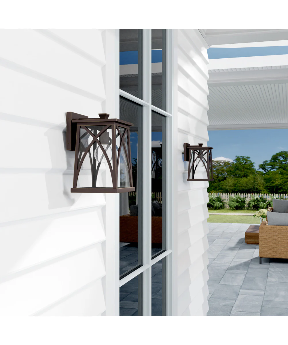 Marshall 1-Light Outdoor Wall-Lantern Rain or Shine - Oiled Bronze - Image 2
