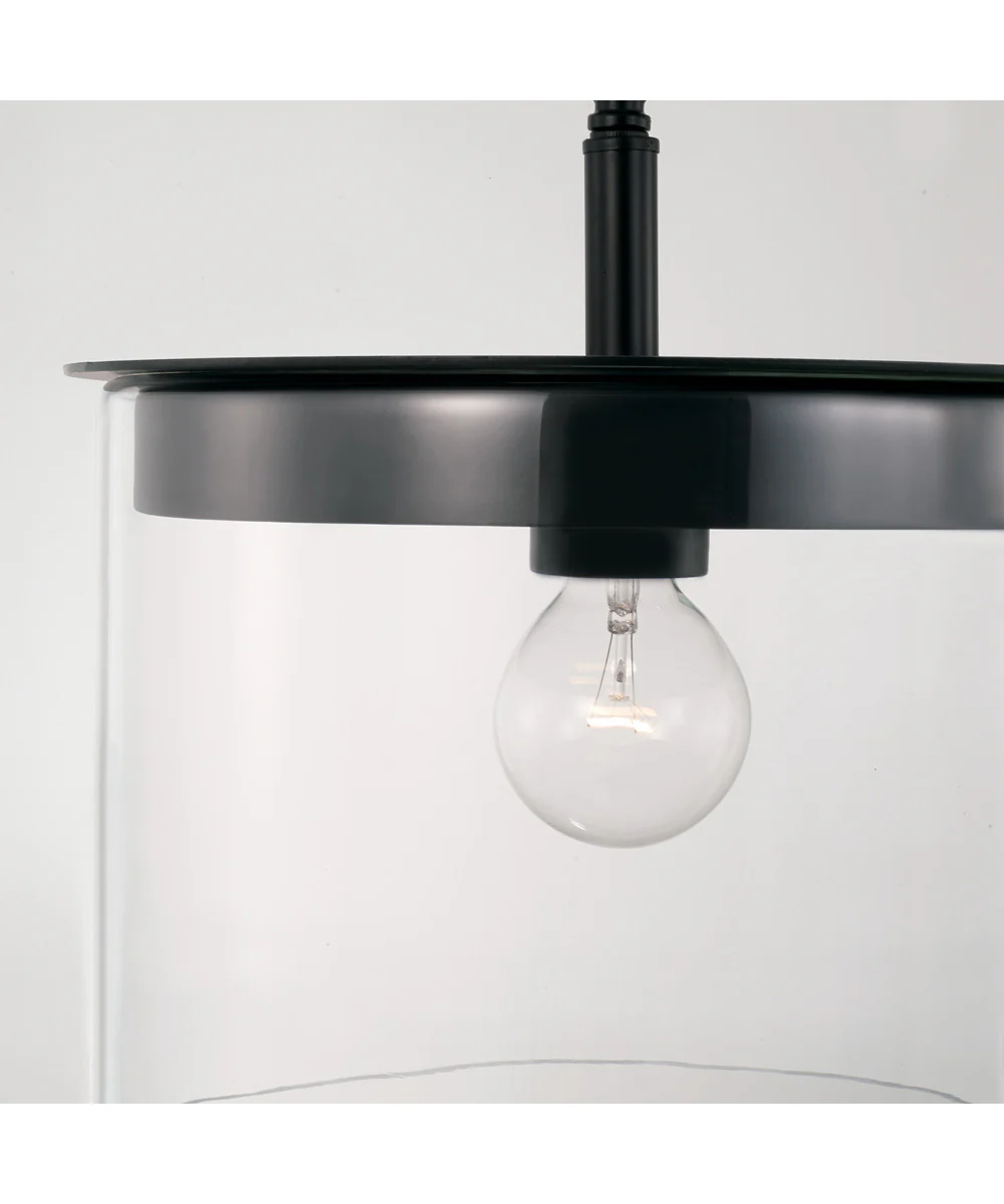 Mason 1-Light Dual-Mount Semi-Flush/Pendant Mount In Matte Black - Image 4
