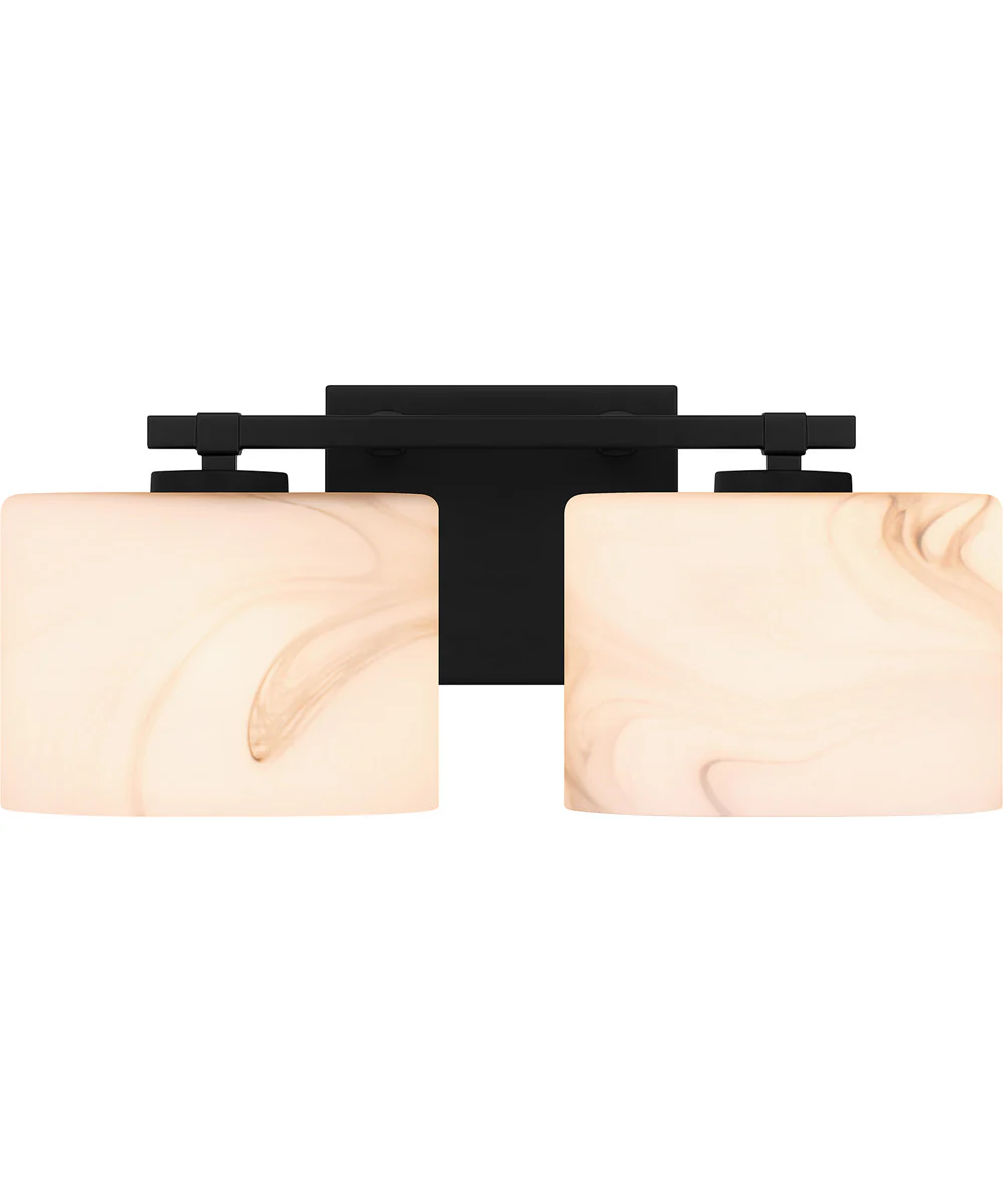 Mather Medium 2-light Bath Light Matte Black