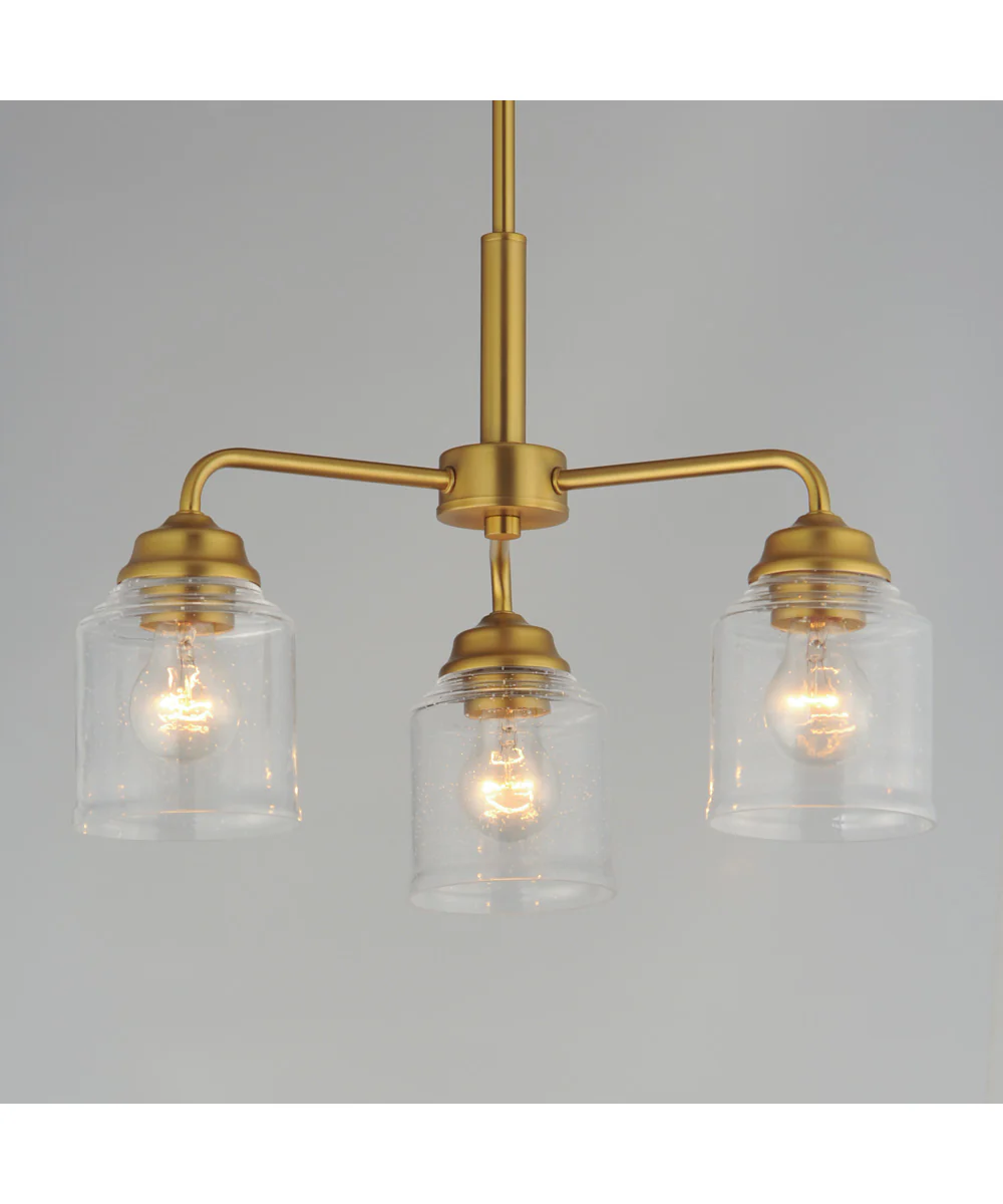 Acadia 3-Light Semi-Flush Mount/Chandelier Natural Aged Brass - Image 4