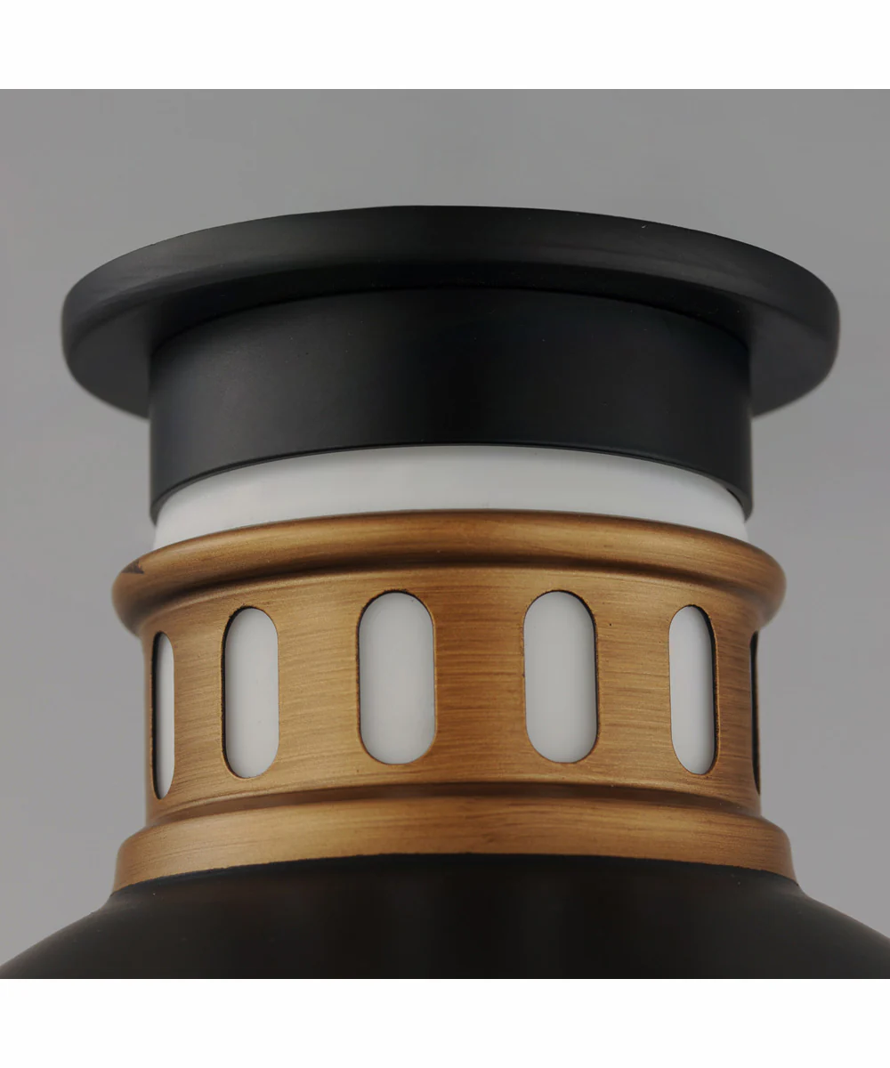Admiralty 1-Light Outdoor Flush Mount Black / Antique Brass - Image 5