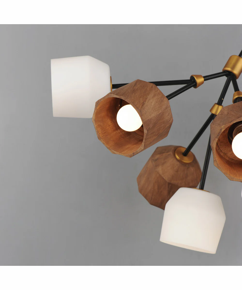 Akimbo 12-Light Pendant W LED Bulbs Dark Bronze/Antique Brass - Image 5