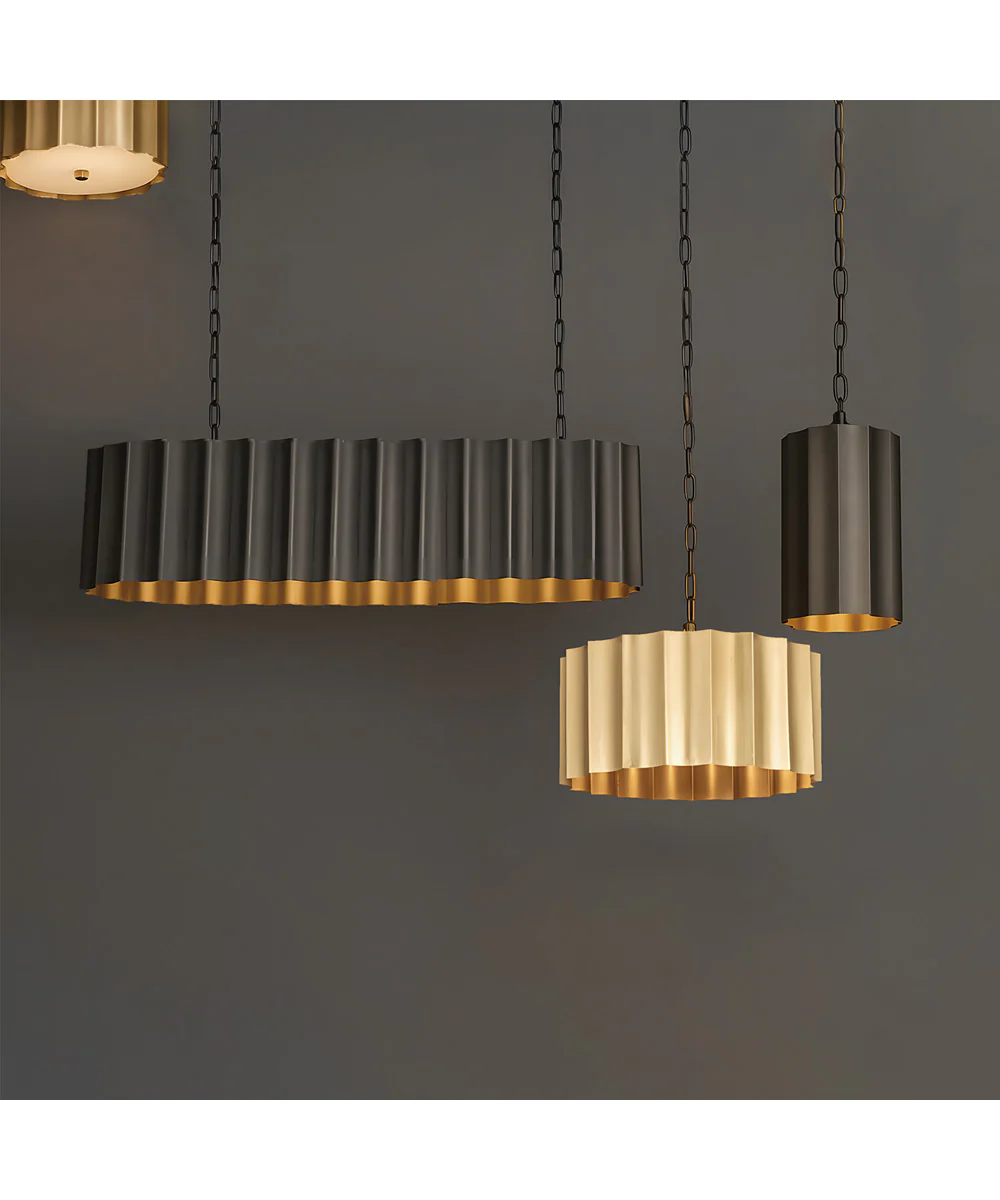 Allegra 5-Light Linear Pendant Gunmetal / Gold - Image 2