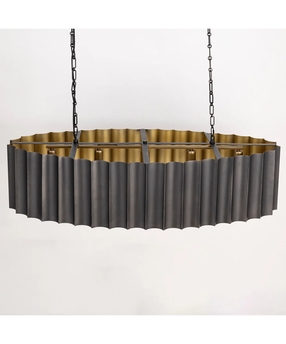 Allegra 5-Light Linear Pendant Gunmetal / Gold - Image 4