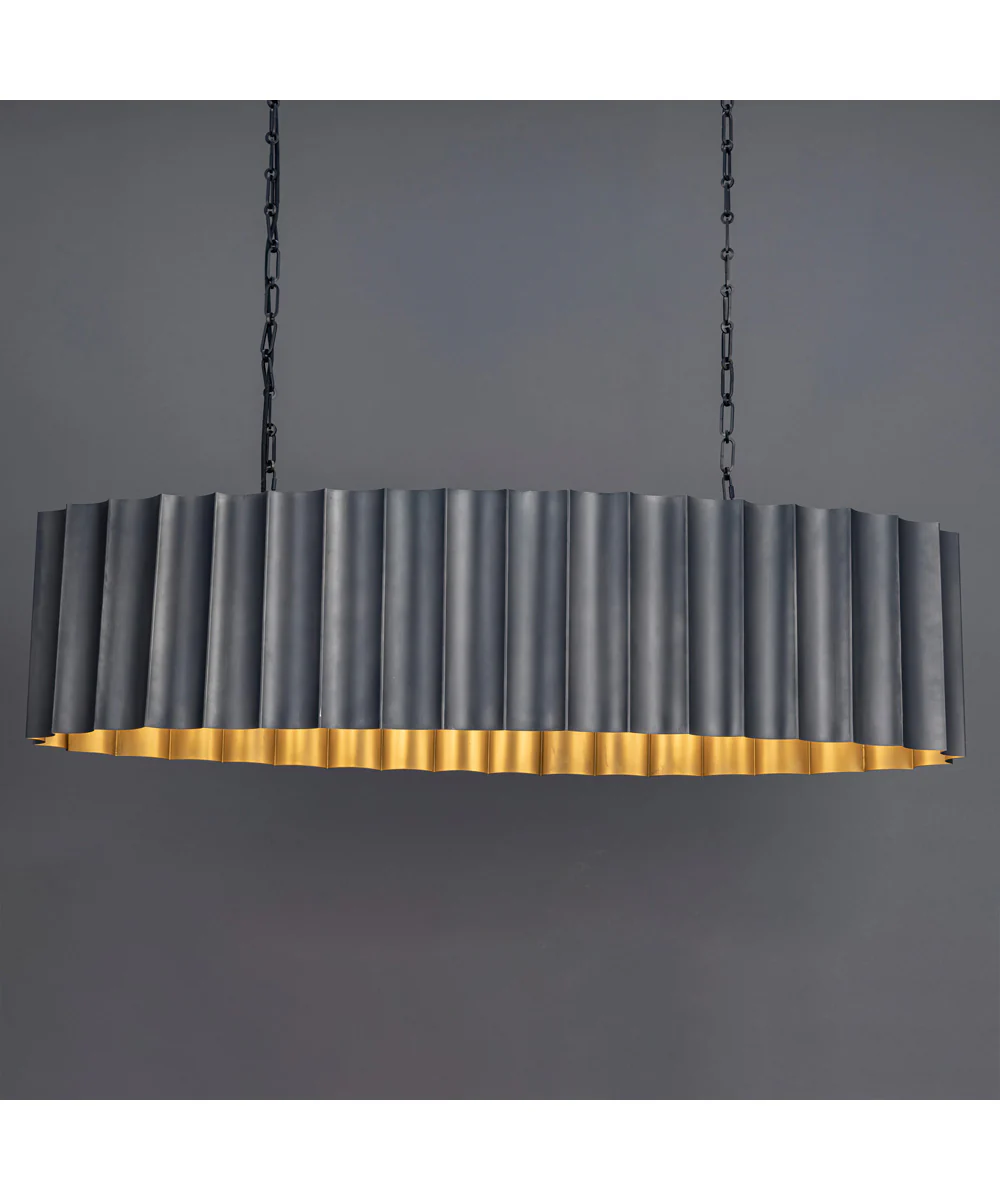 Allegra 5-Light Linear Pendant Gunmetal / Gold - Image 5