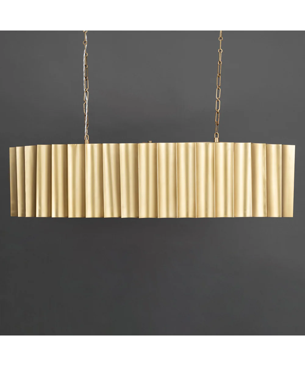 Allegra 5-Light Linear Pendant Weathered Brass - Image 4