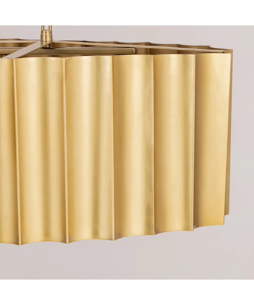 Allegra 5-Light Linear Pendant Weathered Brass - Image 5