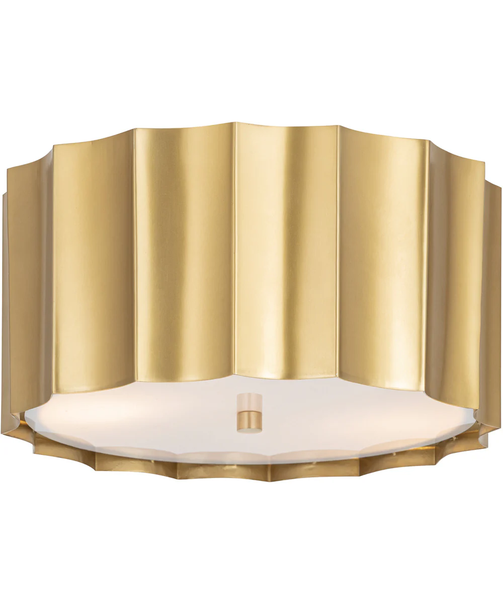 Allegra Flush Mount Weathered Brass