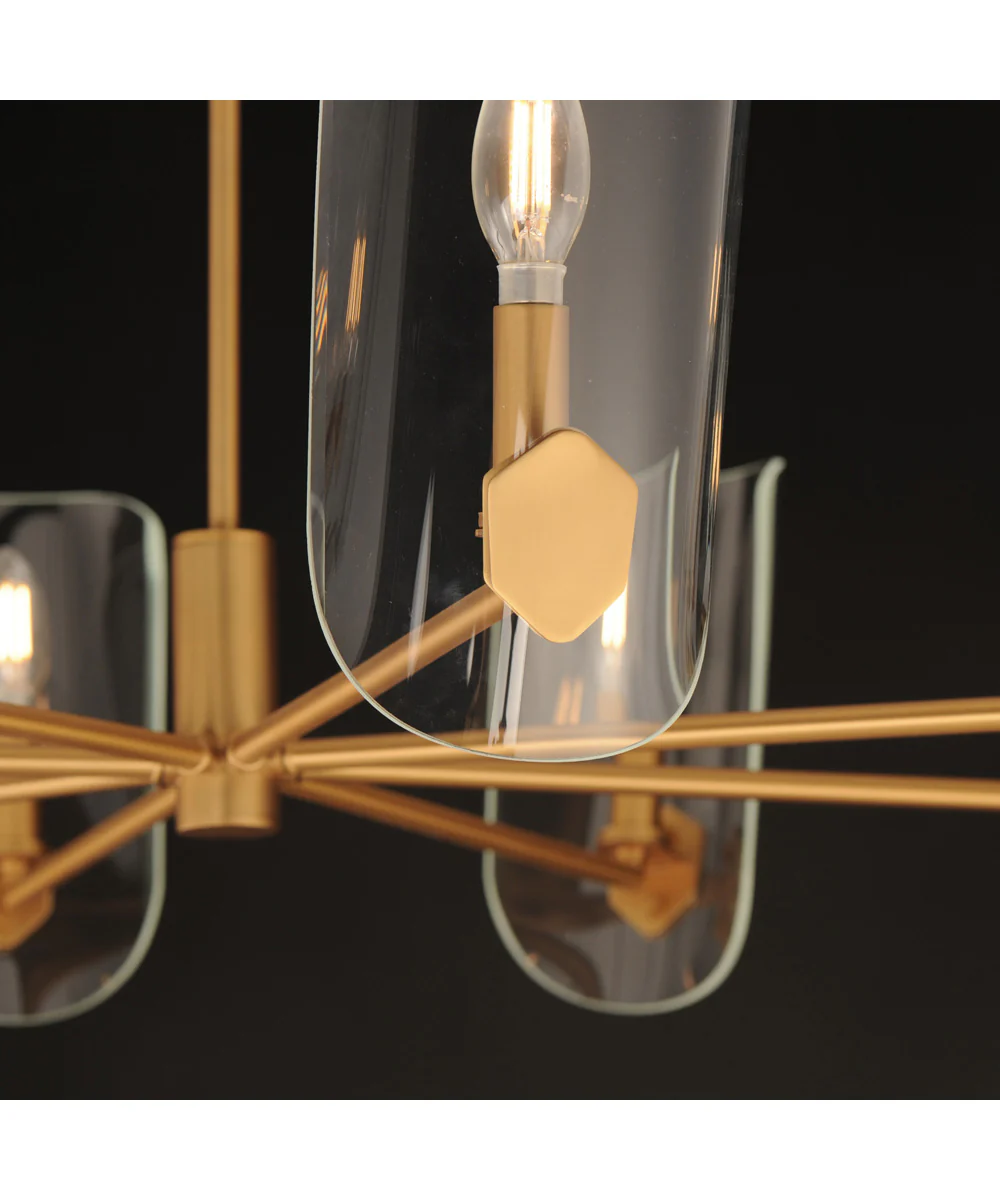 Armory 8-Light Chandelier Natural Aged Brass - Image 5