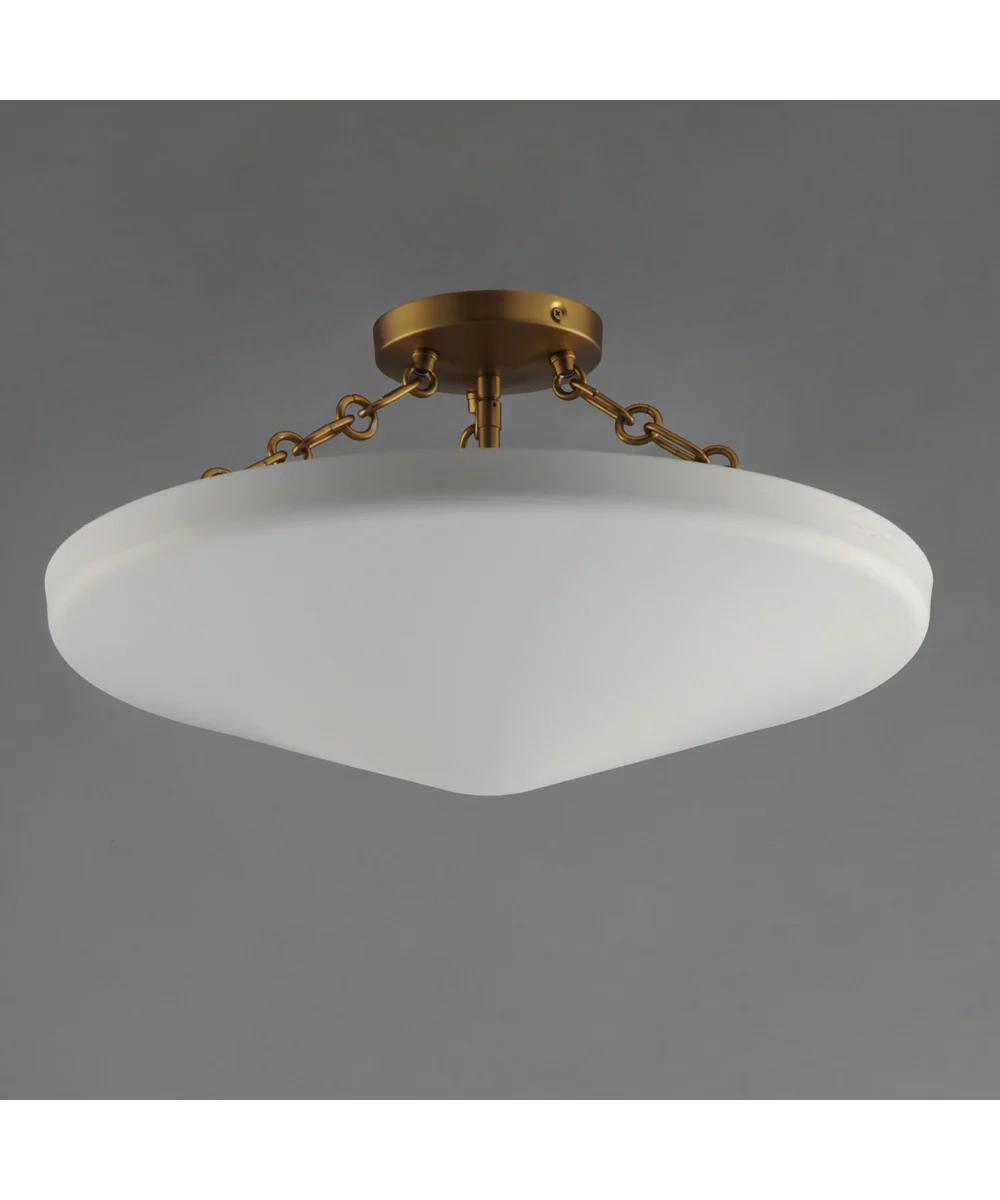 Artemis 3-Light Flush Mount Natural Aged Brass - Image 4