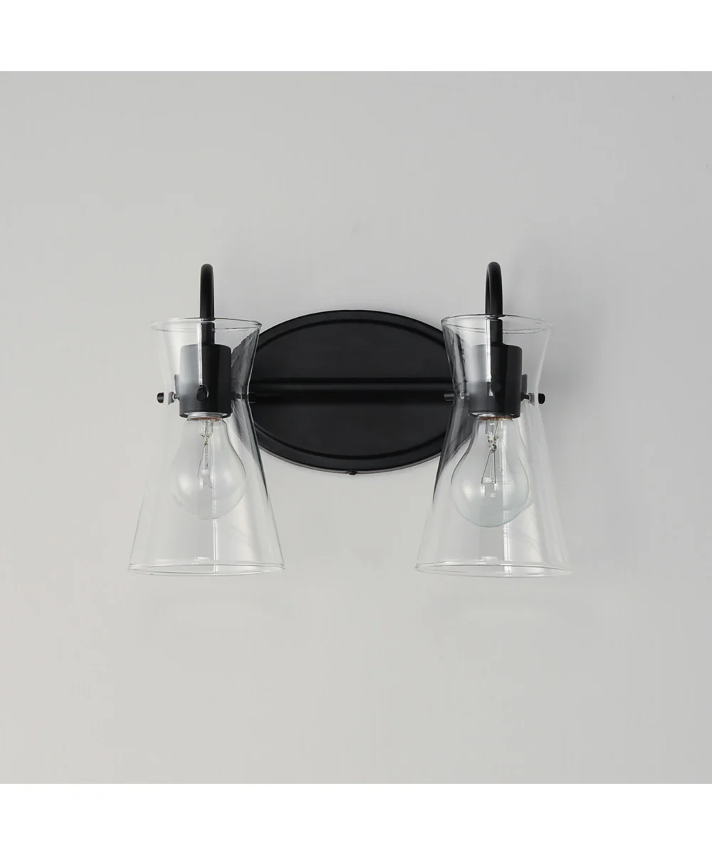 Ava 2-Light Bath Vanity Black - Image 2